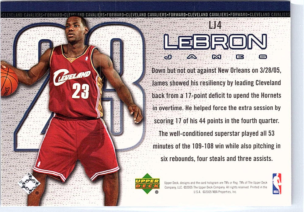 2003-04 Upper Deck #LJ4 LeBron James LeBron's Diary