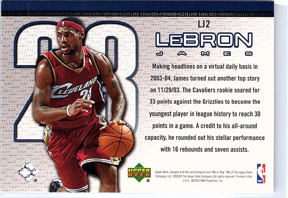 2005-06 Upper Deck #LJ2 LeBron James LeBron James