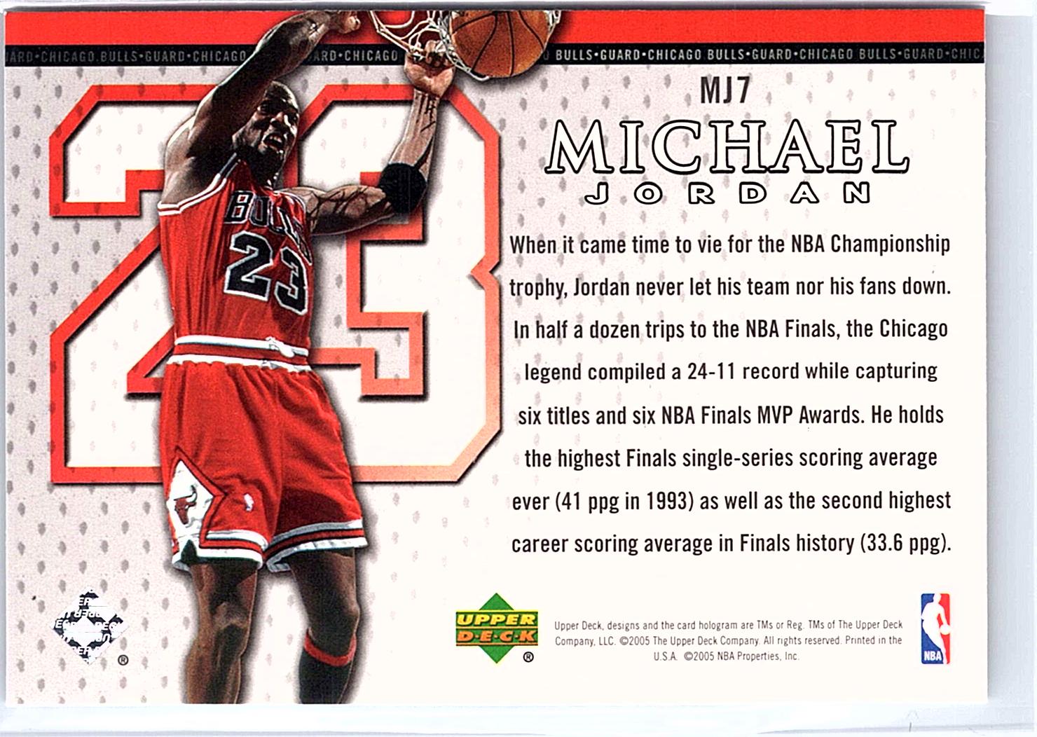 2005-06 Upper Deck - Michael Jordan #MJ7 Michael Jordan