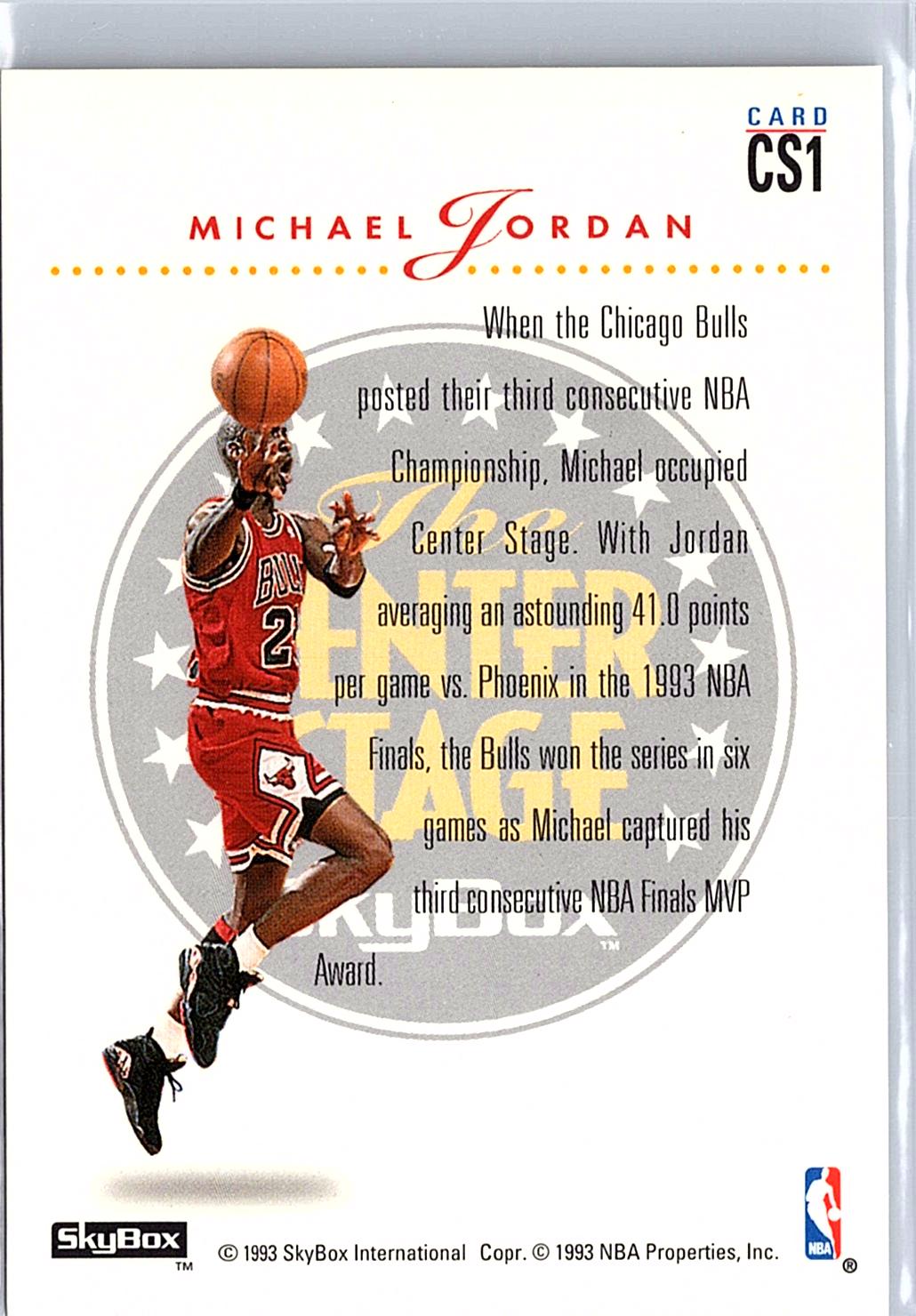 1993-94 SkyBox Premium #CS1 Michael Jordan Center Stage