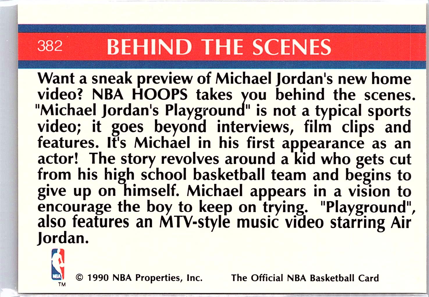1990-91 Hoops #382 "Michael Jordan's Playground