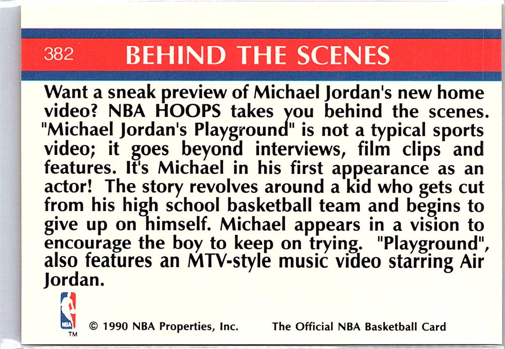 1990-91 Hoops #382 "Michael Jordan's Playground