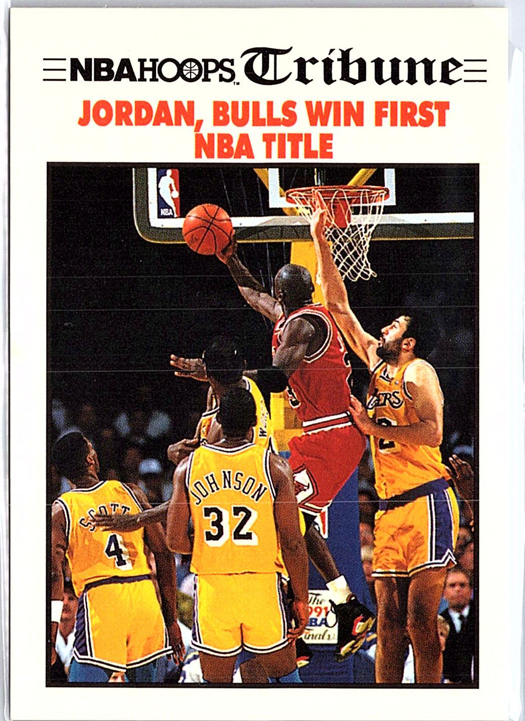 1991-92 Hoops #542 Jordan, Bulls Win First NBA Title