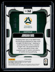 Jordan Bos Panini Prizm FIFA World Cup - Purple Hyper Prizms 143 NM