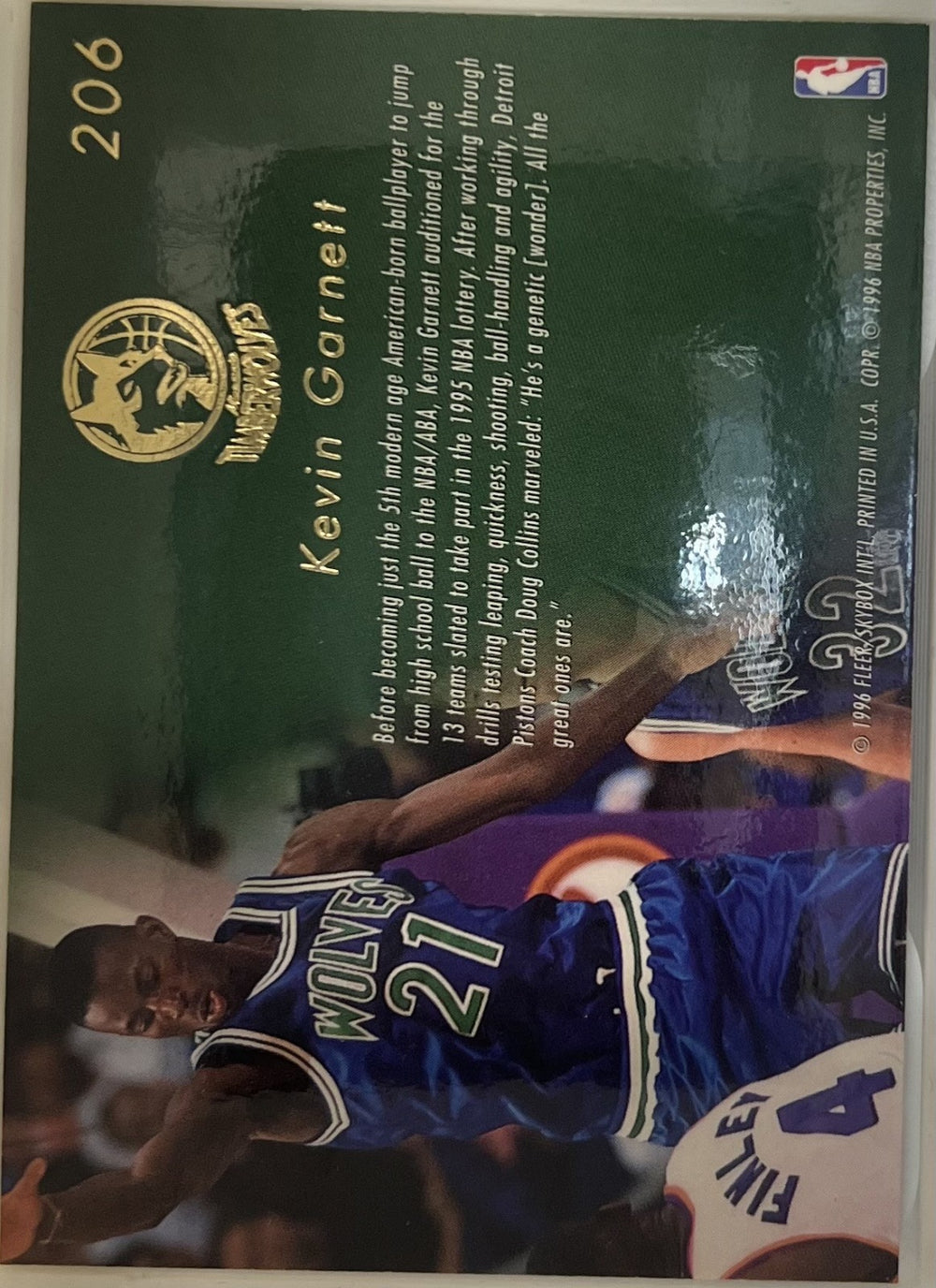 Kevin Garnett Flair 206 NM (Back)