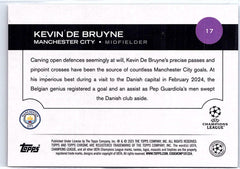 2024-25 Topps UEFA Club Competitions #17 Kevin De Bruyne Gold Foil #/50