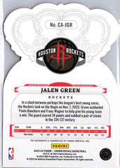 2023-24 Panini Crown Royale #CA-JGR Jalen Green Crown Autographs /99