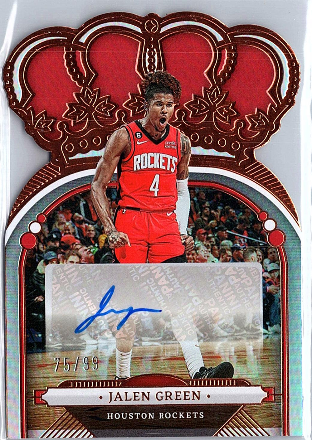 2023-24 Panini Crown Royale #CA-JGR Jalen Green Crown Autographs /99