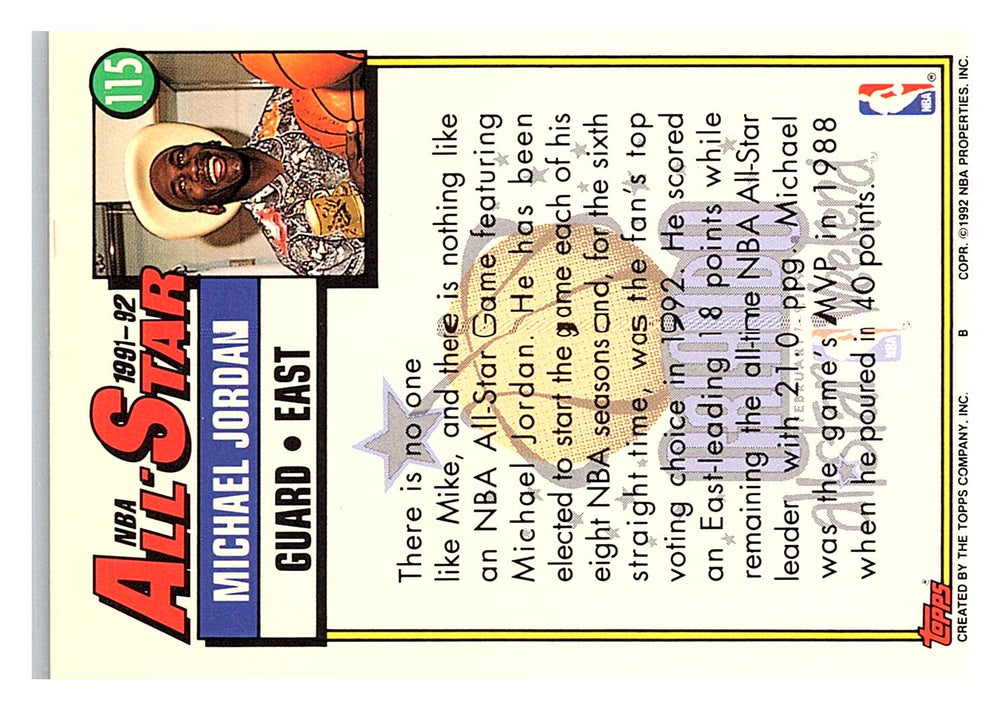 1992-93 Topps #115 Michael Jordan