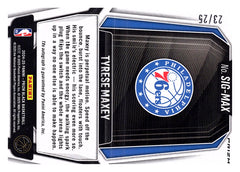 2024-25 Panini Prizm Black #SIG-MAX Tyrese Maxey Signatures Prizms /25