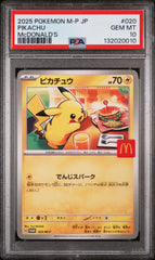 2025 Pokemon Japanese M-P Promo #020 Pikachu Mcdonald'S PSA 10