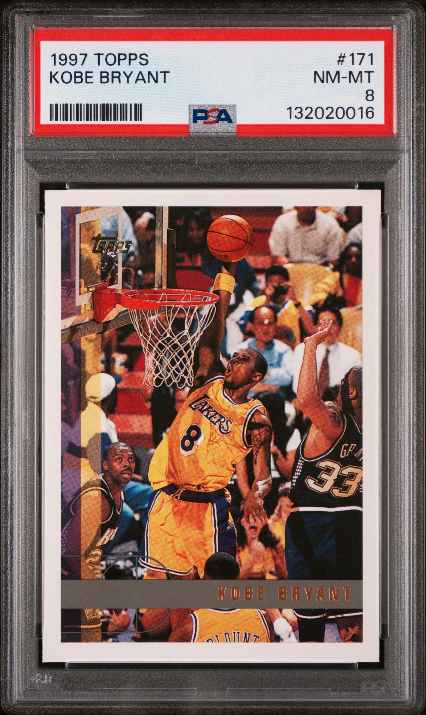 1997 Topps #171 Kobe Bryant PSA 8