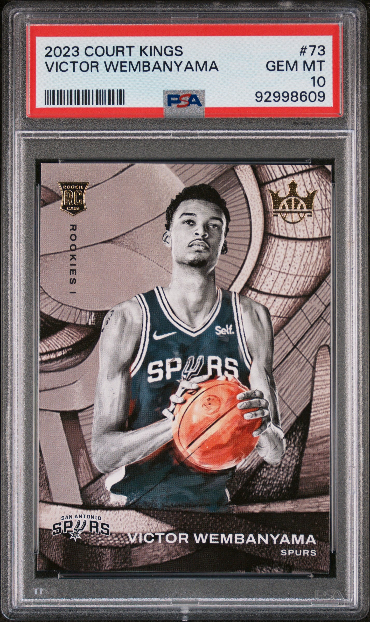 2023 Panini Court Kings #73 Victor Wembanyama PSA 10