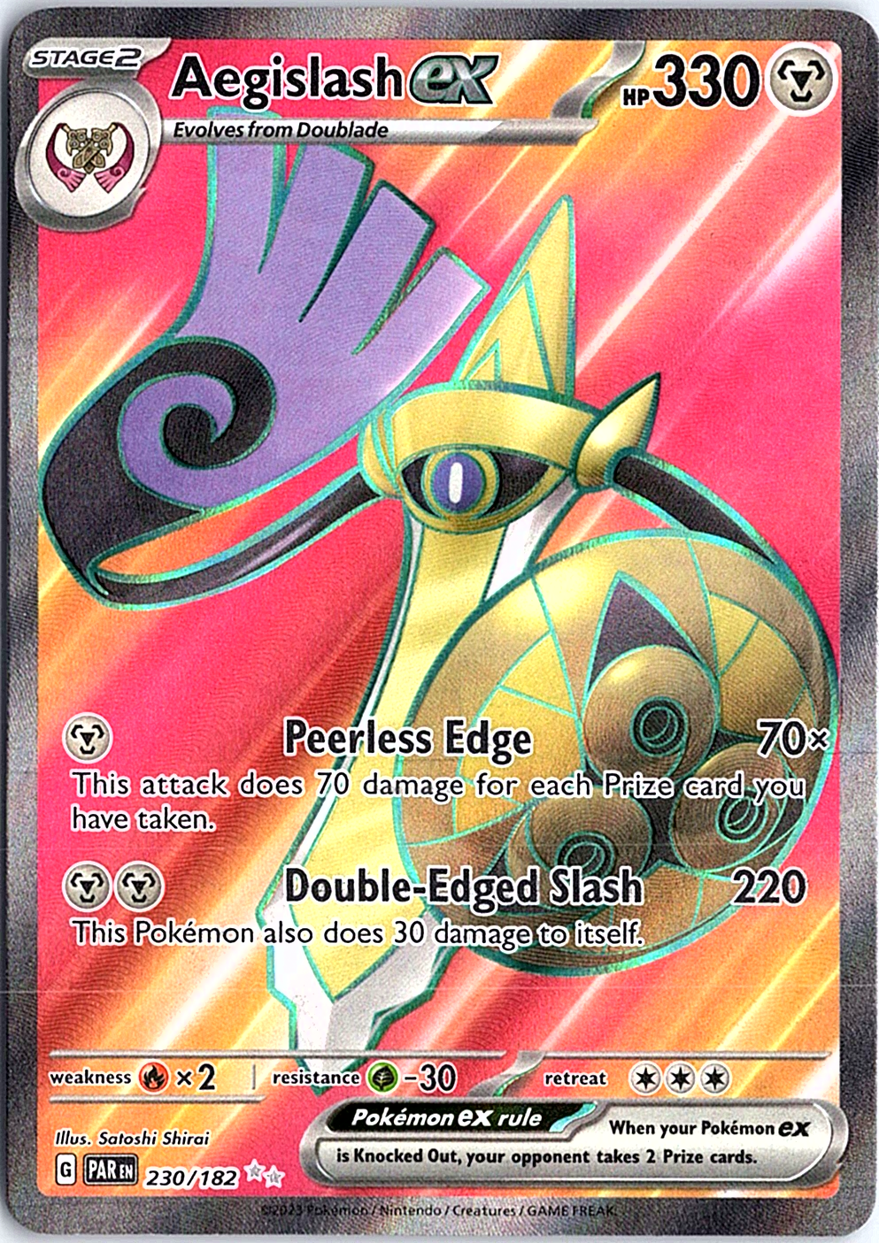Aegislash ex Ultra Rare SV04: Paradox Rift 230/182 NM