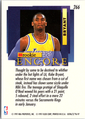 1996-97 Ultra Kobe Bryant 266 Basketball Los Angeles Lakers (Back)