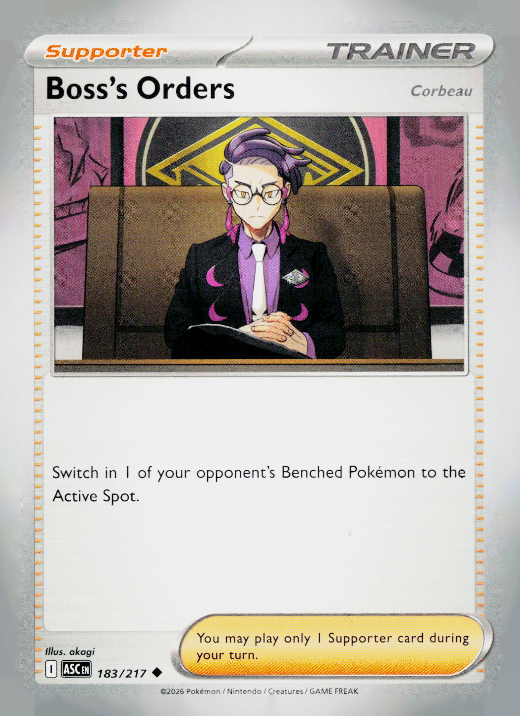 Boss's Orders [Corbeau] ASC 183/217 NM