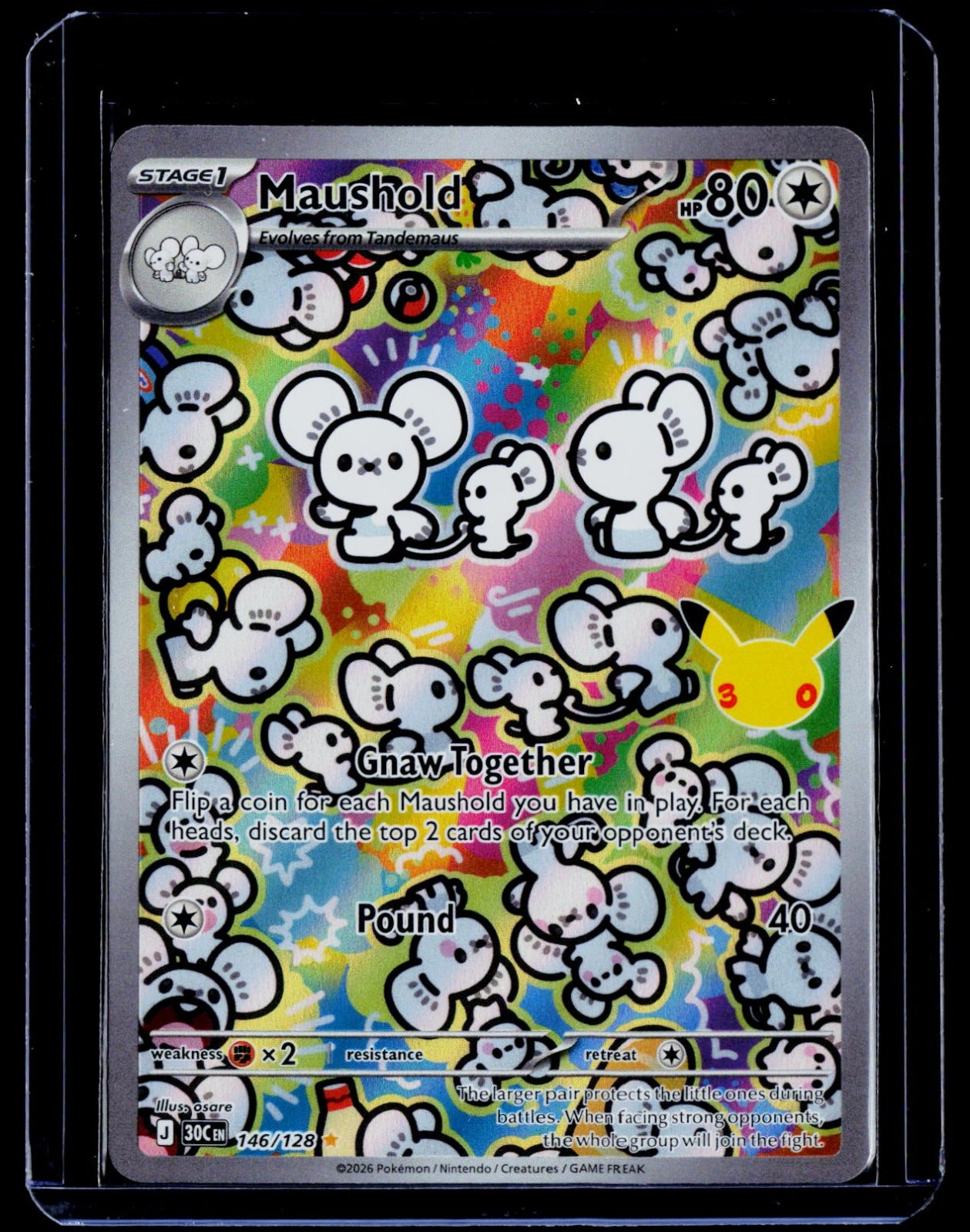 Maushold Holo ME: 30th Celebration 146/128 NM