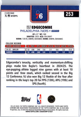 2025-26 Topps Chrome #253 VJ Edgecombe X-Fractor