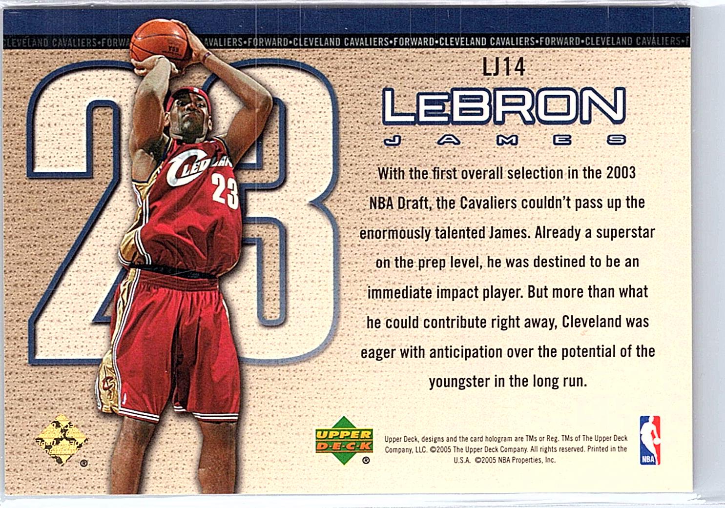 2005-06 Upper Deck #LJ14 LeBron James LeBron James Gold #/23