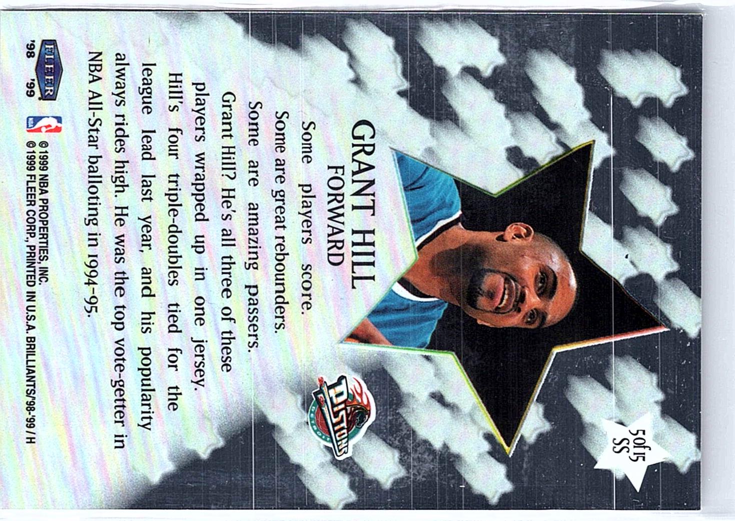 1998-99 Fleer Brilliants #5 SS Grant Hill Shining Stars