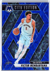 2024-25 Panini Mosaic #288 Victor Wembanyama International Blue Mosaic #/35