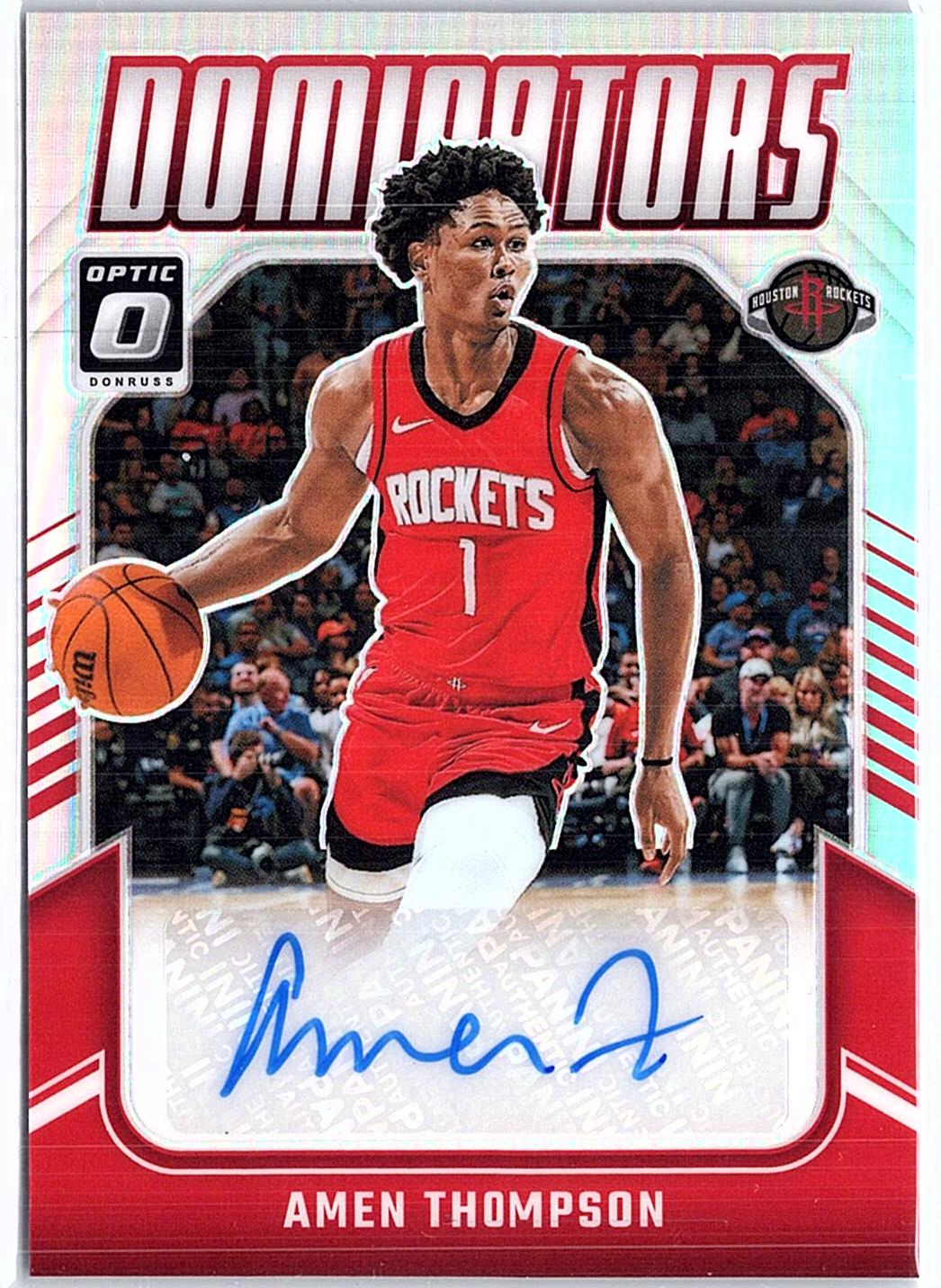 2024-25 Donruss Optic #DS-AMN Amen Thompson Dominators Signatures Holo #/99