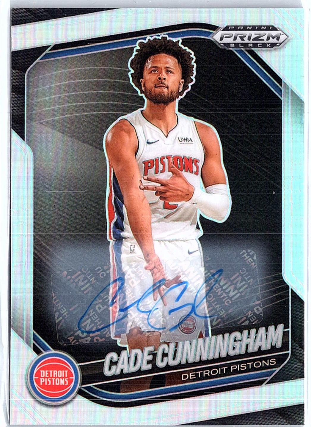 2024-25 Panini Prizm Black #8 Cade Cunningham Silver Auto