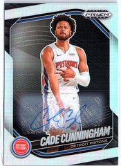 2024-25 Panini Prizm Black #8 Cade Cunningham Silver Auto