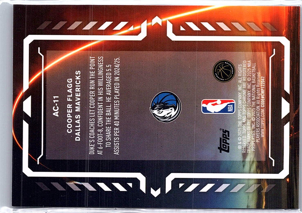 2025-26 Topps Chrome #AC-11 Cooper Flagg Activators