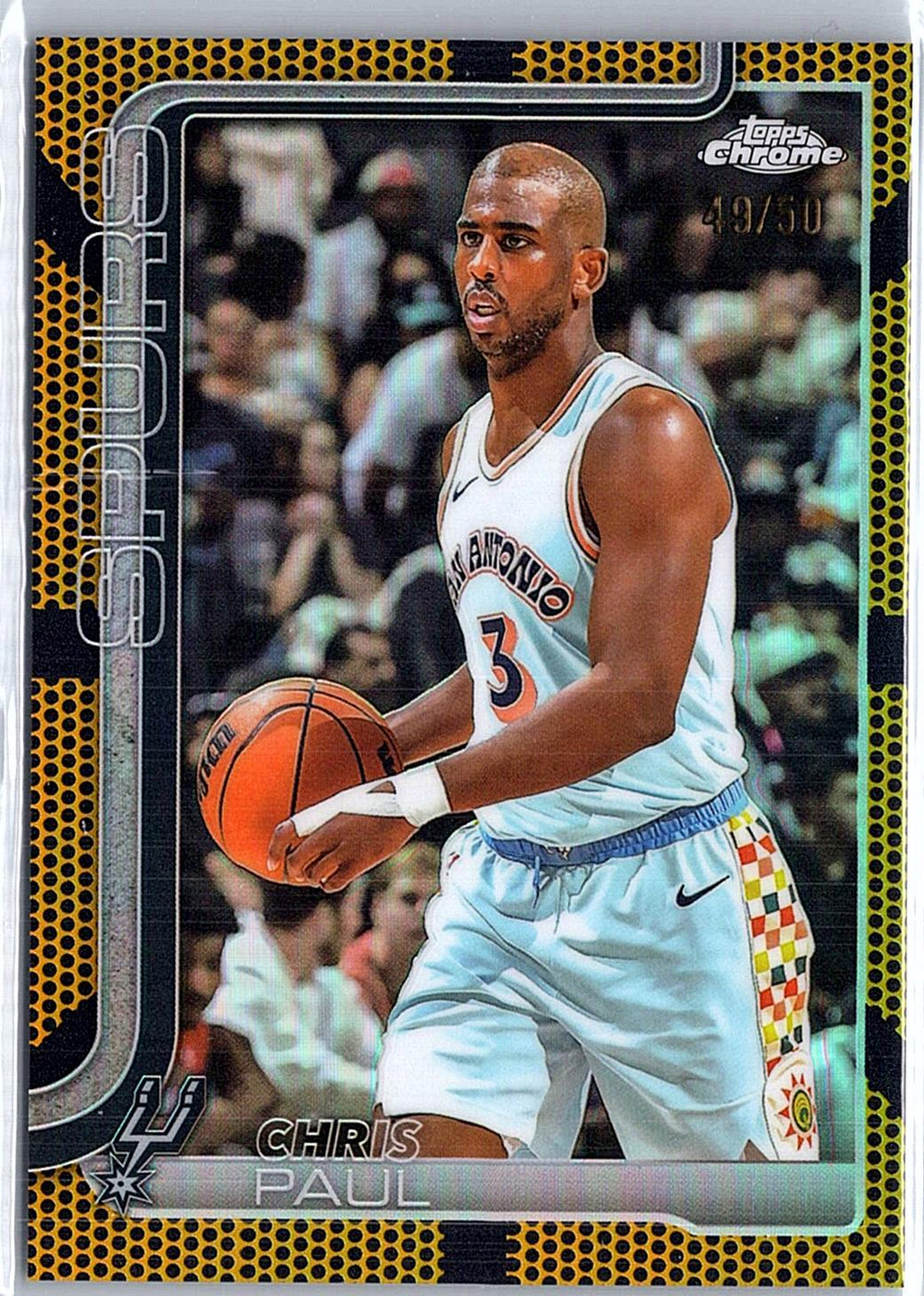 2025-26 Topps Chrome #219 Chris Paul Gold Basketball Refractor #/50