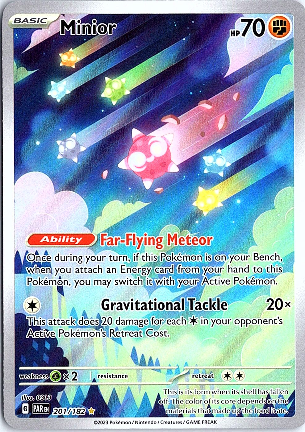 Minior Illustration Rare SV04: Paradox Rift 201/182 NM