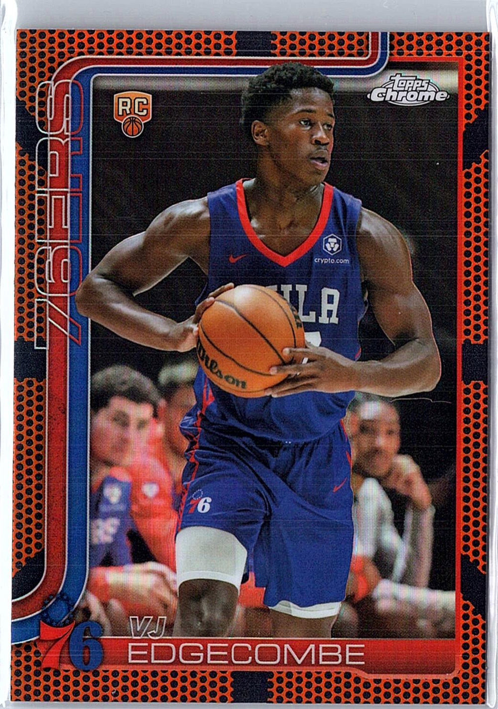 2025-26 Topps Chrome #253 VJ Edgecombe Basketball Refractor