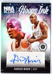 2023-24 Hoops Premium Stock #HI-MNR Harold Miner Hoops Ink Autographs