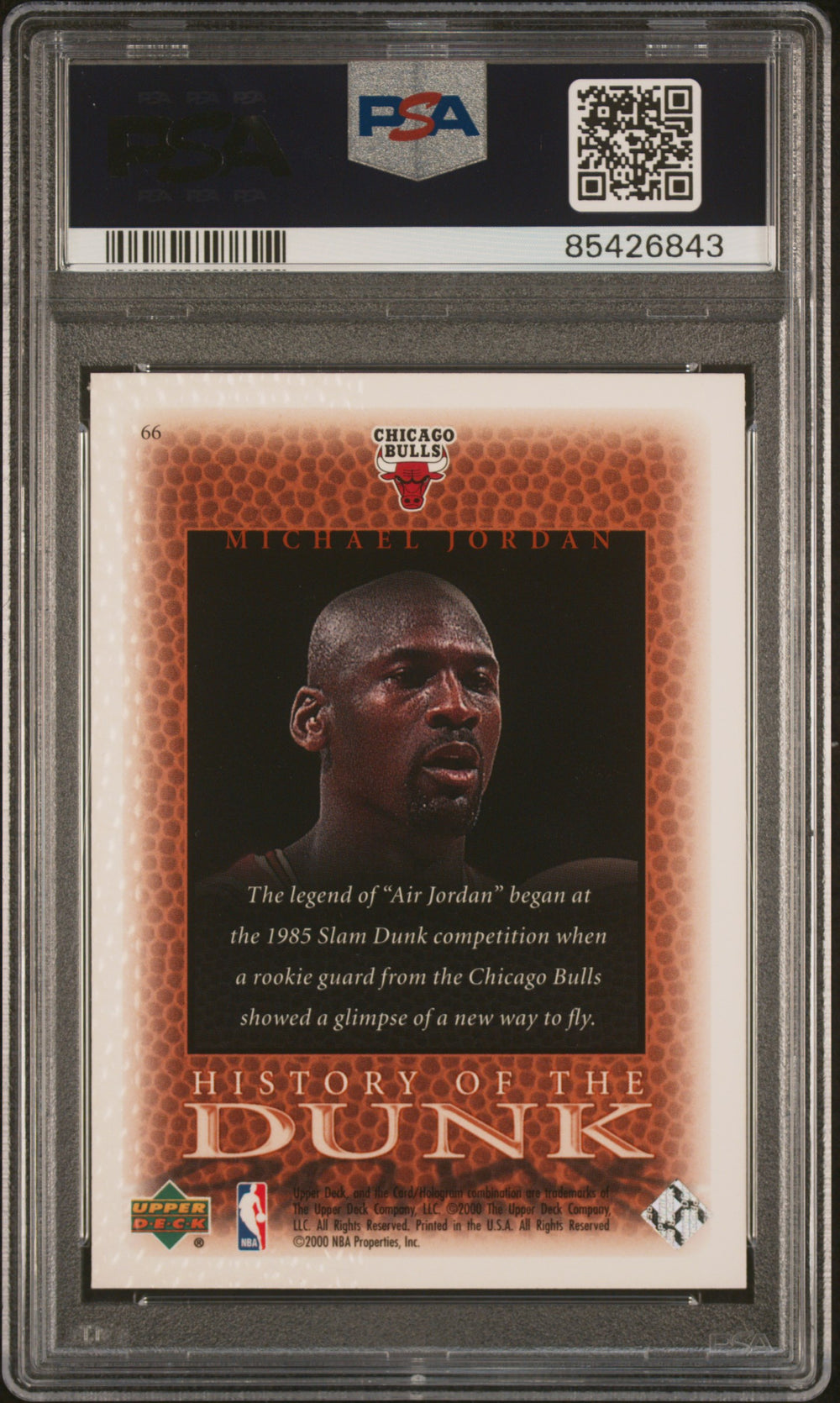 1999 Upper Deck Legends #66 Michael Jordan PSA 10