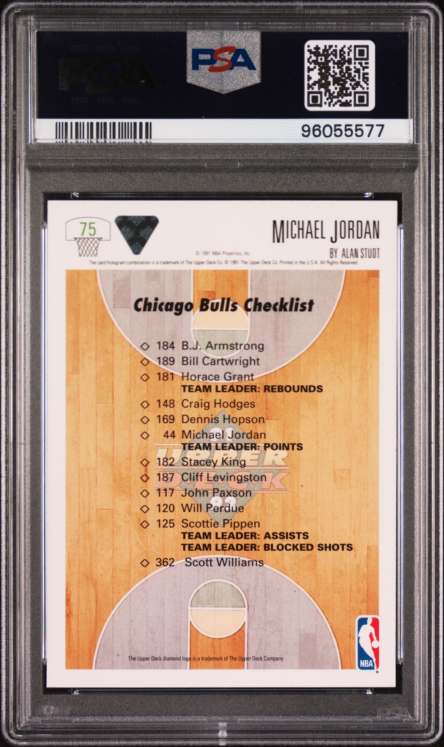 1991 Upper Deck #75 Michael Jordan Bulls Checklist PSA 10