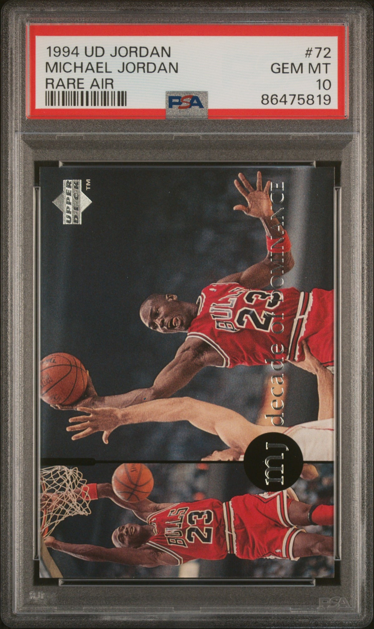 1994 Upper Deck Mj Rare Air #72 Michael Jordan Rare Air PSA 10