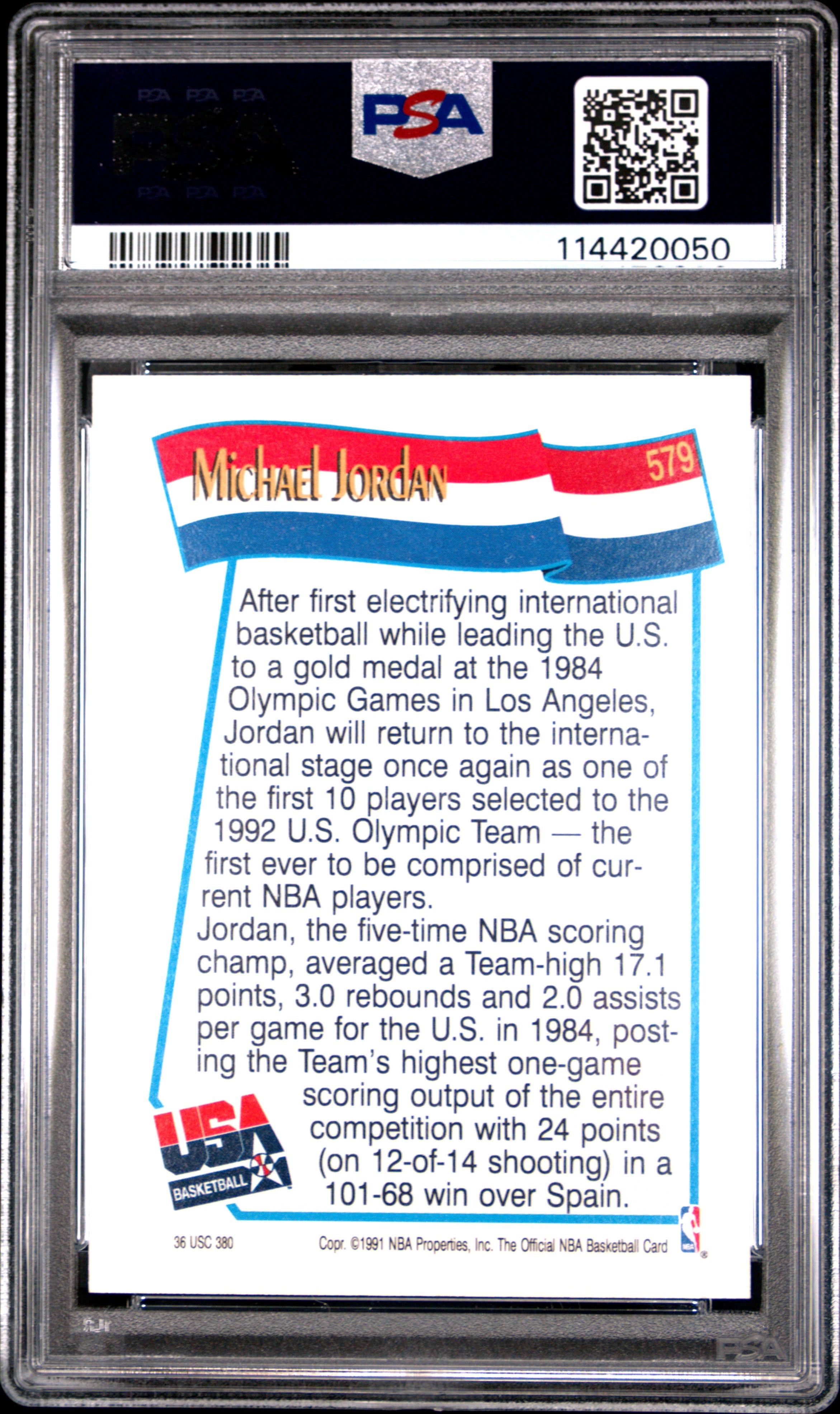 1991 Hoops #579 Michael Jordan PSA 10