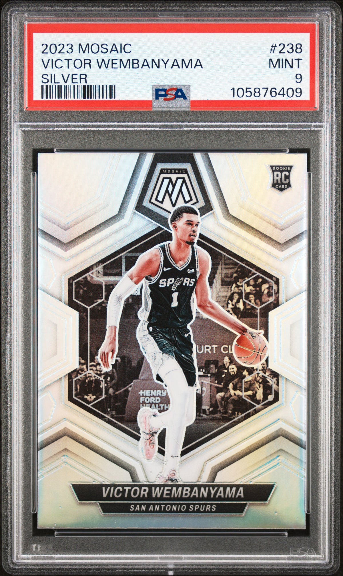 2023 Panini Mosaic #238 Victor Wembanyama Silver PSA 9