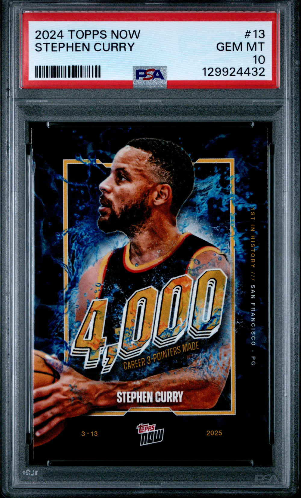 2024 Topps Now #13 Stephen Curry PSA 10