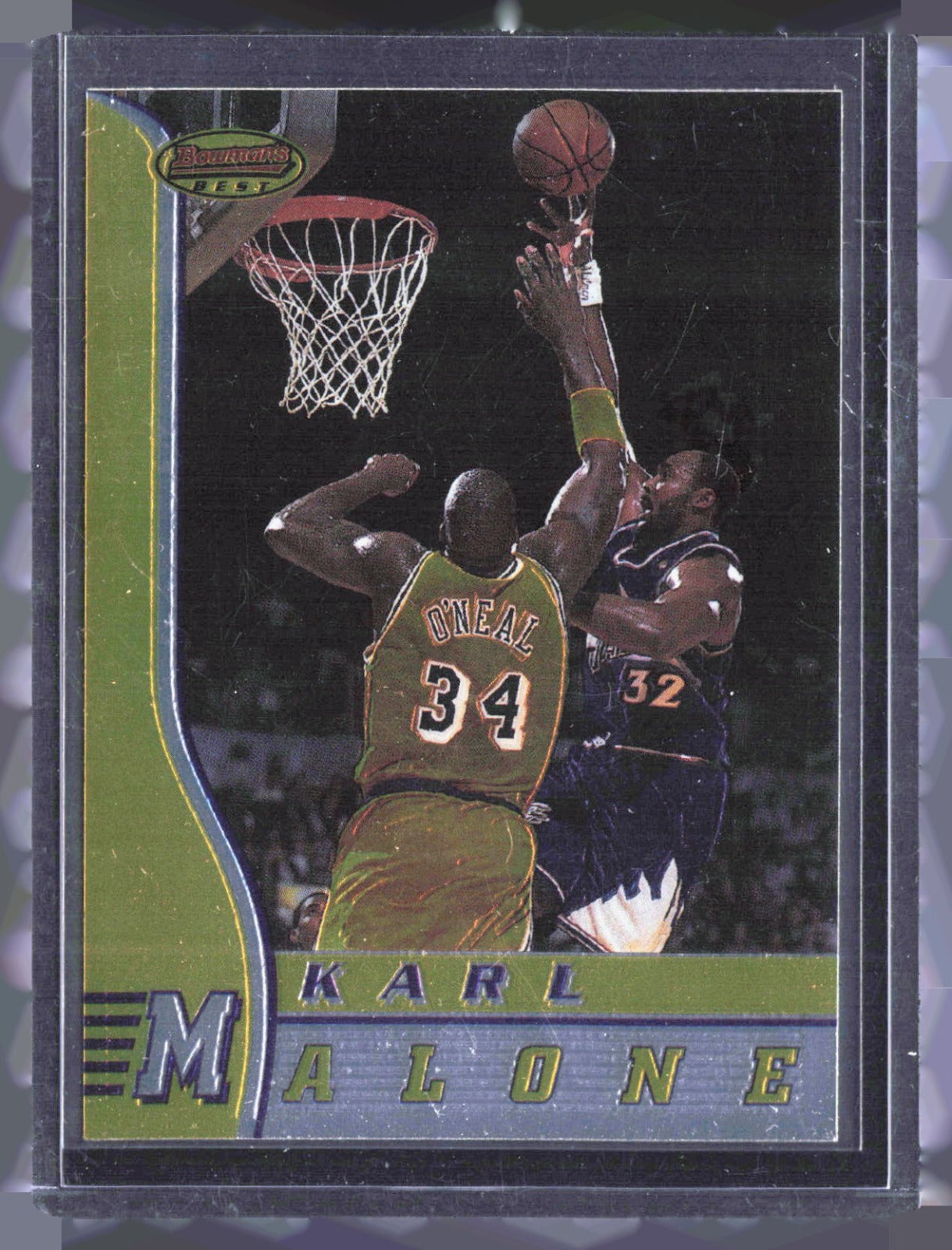 1996-97 Bowman's Best Karl Malone 55 Basketball Utah Jazz