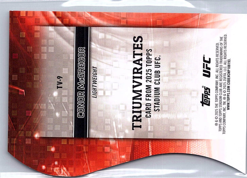 2025 Stadium Club UFC #TV-9 Conor McGregor Triumvirates
