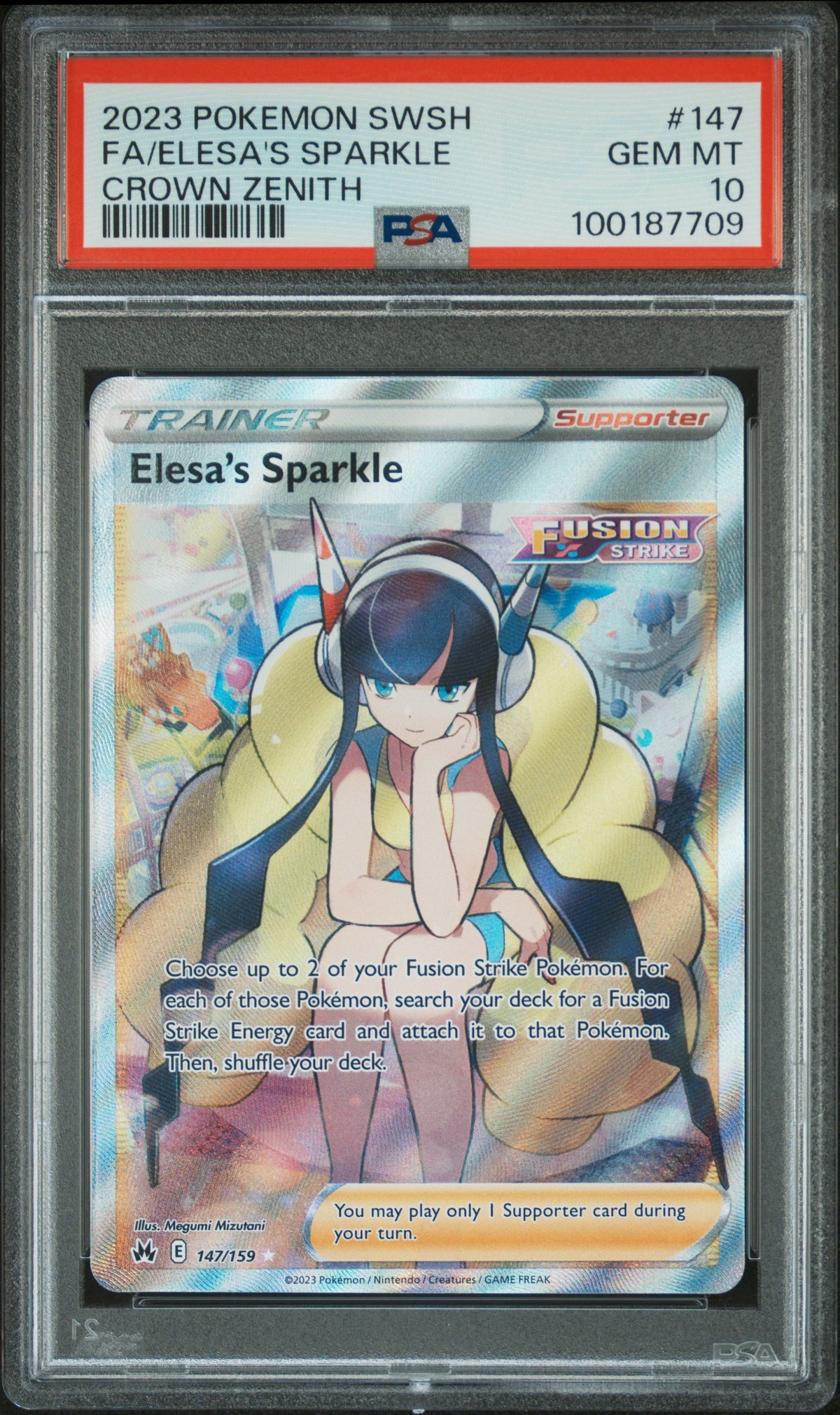 2023 Pokemon Sword And Shield Crown Zenith #147 Fa/Elesa'S Sparkle Crown Zenith PSA 10