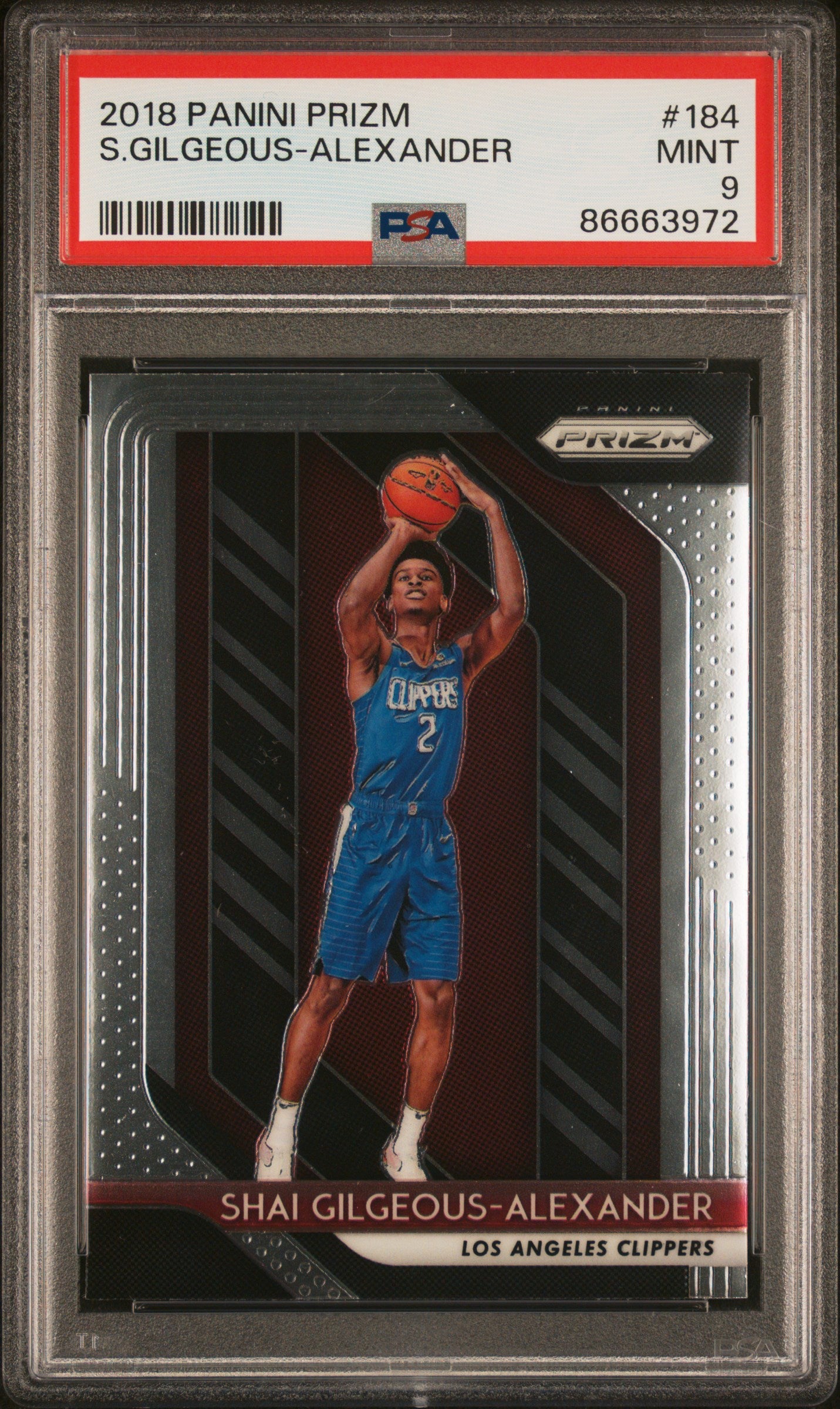 2018 Panini Prizm #184 S.Gilgeous-Alexander PSA 9