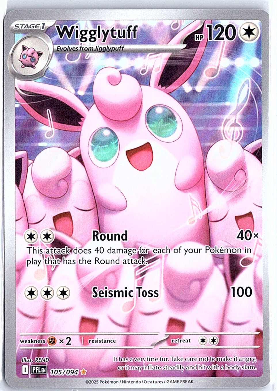 Wigglytuff Illustration Rare ME02: Phantasmal Flames 105/094 NM