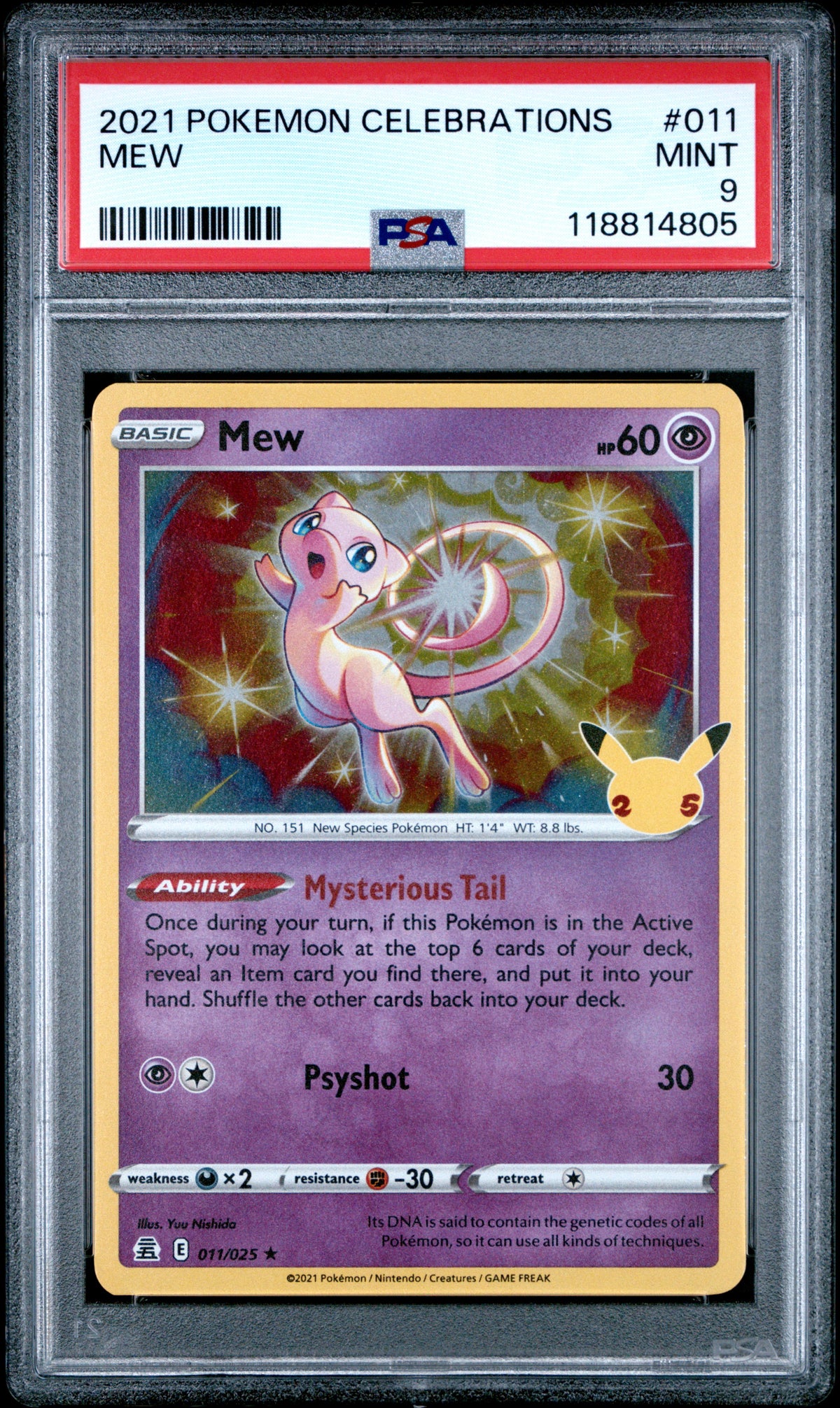 2021 Pokemon Celebrations #011 Mew PSA 9