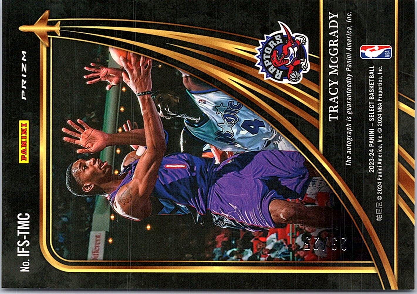23-24 Panini Select IFS-TMC Tracy McGrady In Flight Signature TieDye Prizms #/25