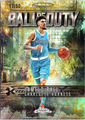 2025-26 Topps Chrome #BD-13 LaMelo Ball Ball of Duty Gold Refractor #/50