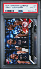 2024 Topps Now Olympic Games #26 Curry/James/Durant PSA 10