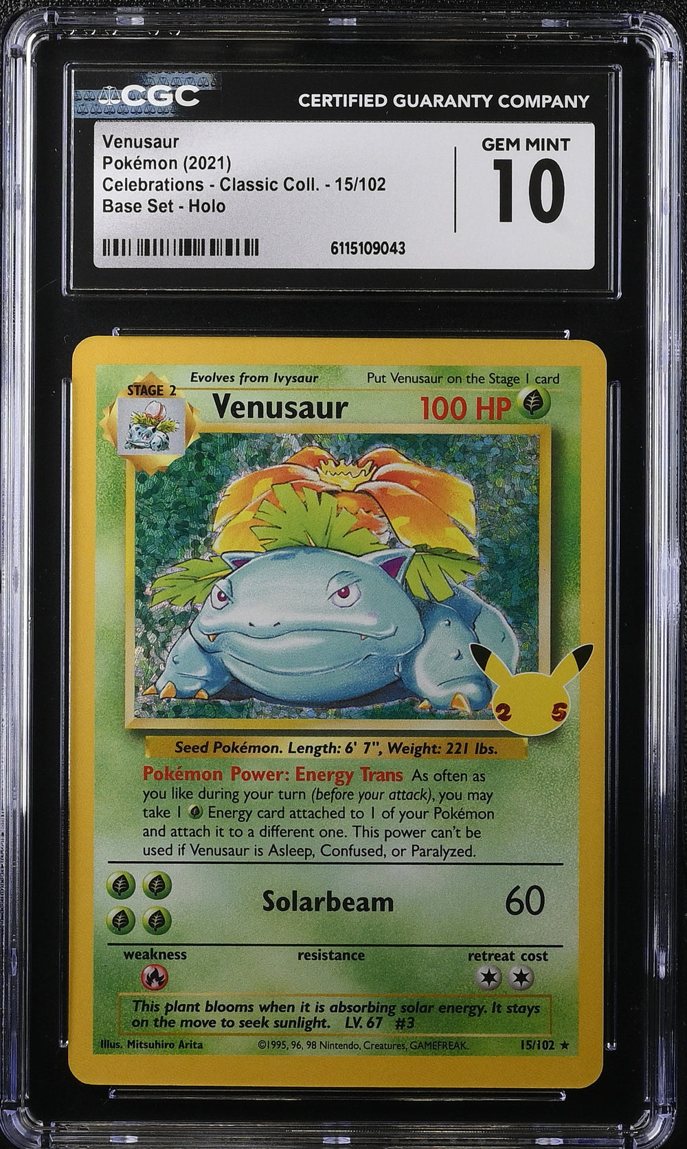 2021 Celebrations - Classic Coll. #15/102 Venusaur CGC 10