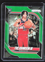 2025-26 Panini Prizm - Green Prizm Tre Johnson III 6 Washington Wizards